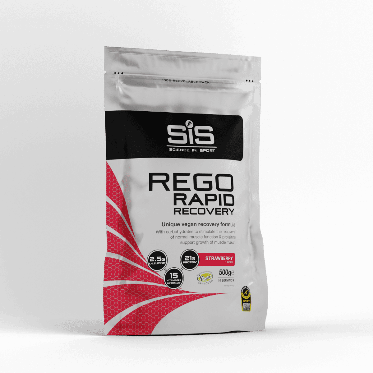 Напиток восстановительный Rego Rapid Recovery «Клубника», 500 г, SiS