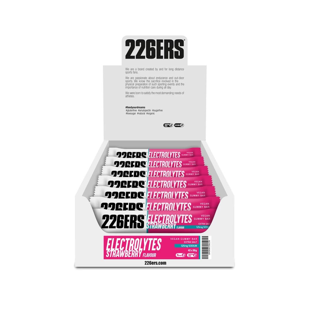 Желейный энергетический батончик Vegan Gummy Bar «Клубника», 30 г, 226ERS