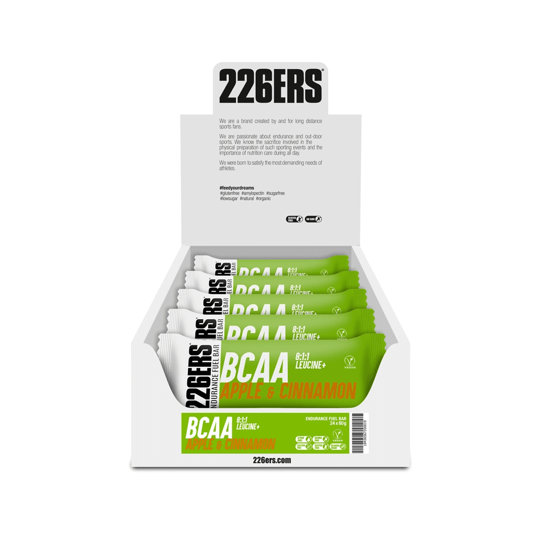Веганский энергетический батончик Endurance Fuel Bar BCAA «Яблоко и корица», 60 г, 226ERS