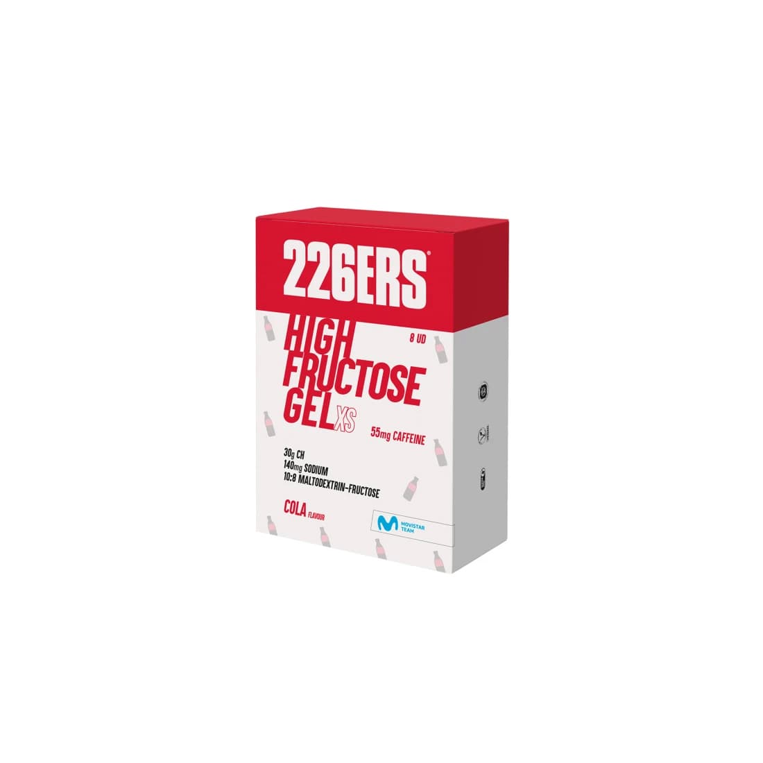 Набор гелей High Fructose XS «Кола» с кофеином 55 мг, 8 × 44 г, 226ERS